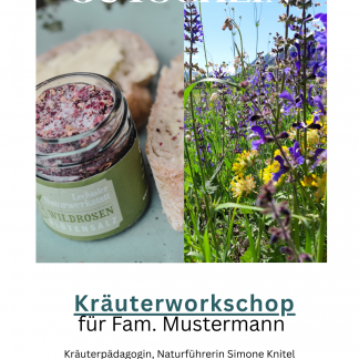 Gutschein für eine Kräuterworkshop Kind 7-15 Jahre